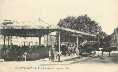 / CPA FRANCE 76 "Gournay en Bray, marché aux veaux"