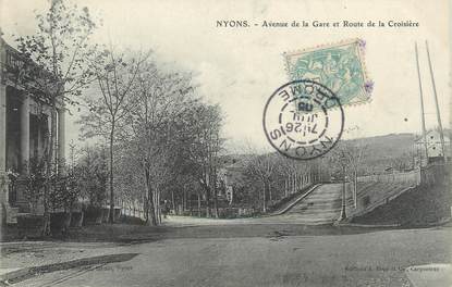 / CPA FRANCE 26 "Nyons, av de la gare et route de la Croisière "