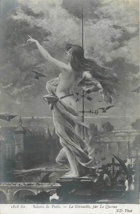 / CPA NU / SALON DE PARIS nr 1818 Gr "La Girouette par le Quesne"