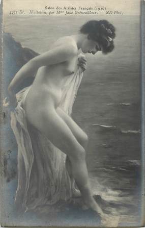 / CPA NU / SALON DES ARTISTES FRANCAIS 1910 nr 4431 Dt "Héstation par Mme Jane Grénouilloux"
