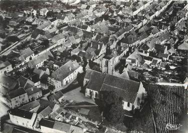 / CPSM FRANCE 45 "Bonny sur Loire, vue générale aérienne et l'église"