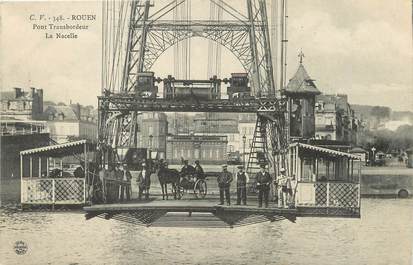 / CPA FRANCE 76 "Rouen, pont transbordeur, la nacelle"