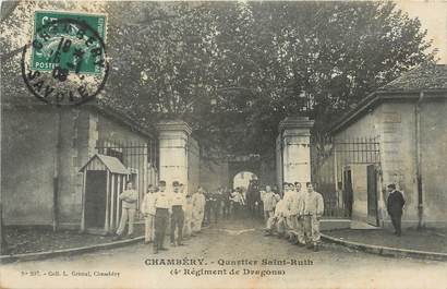 / CPA FRANCE 73 "Chambéry, quartier Saint Ruth 4ème régiment des dragons"