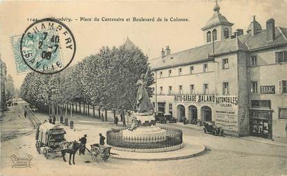 / CPA FRANCE 73 "Chambéry, place du centenaire et bld de la Colonne"