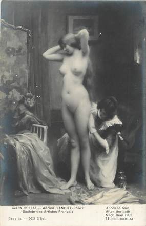 / CPA NU / SALON DE 1912 nr 6201 dt "Adrien Tanoux, Pinxit, après le bain"