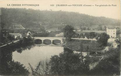 / CPA FRANCE 23 "Chambon sur Voueize, vue générale du pont"