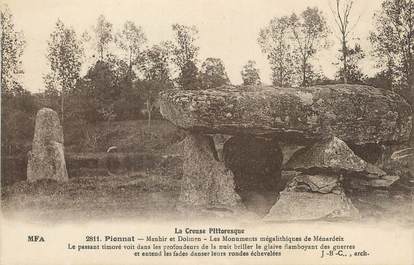 / CPA FRANCE 23 "Pionnat, menhir et dolmen"