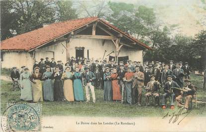 / CPA FRANCE 40 "La danse dans les Landes, le Rondeau"