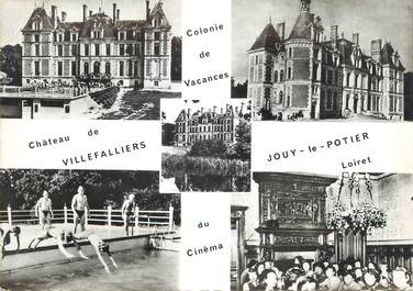 / CPSM FRANCE 45 "Jouy le Potier, colonie de vacances du Cinéma, château de Villefalliers "