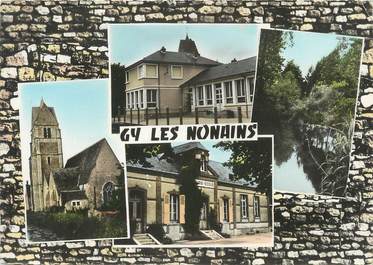 / CPSM FRANCE 45 "Gy Les Nonains, l'église, le groupe scolaire"
