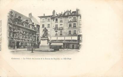 / CPA FRANCE 38 "Grenoble, le palais de justice et la statue de Bayard"