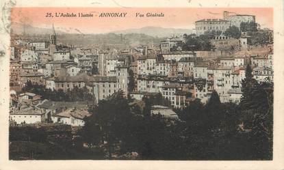 / CPA FRANCE 07 "Annonay,  vue générale"