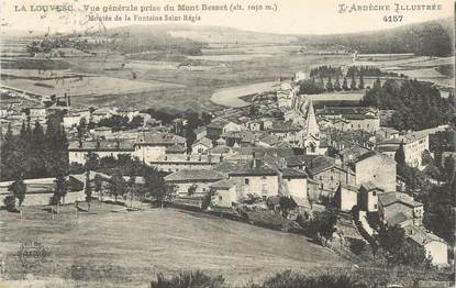 / CPA FRANCE 07 "La Louvesq, vue générale prise du Mont Besset"