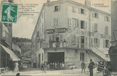 / CPA FRANCE 07 "La Louvesq, hôtel Teissier"
