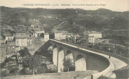 / CPA FRANCE 07 "Privas, pont du petit Tournon et le village"