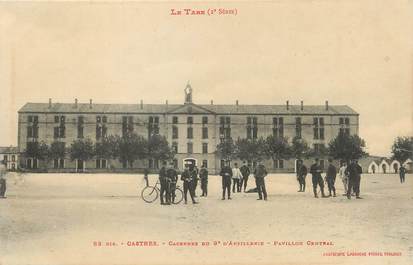 / CPA FRANCE 81 "Castres, caserne du 9ème d'artillerie, pavillon central"