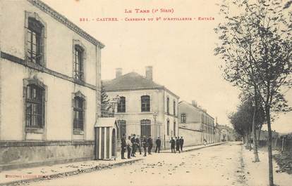 / CPA FRANCE 81 "Castres, caserne du 9ème d'artillerie, entrée"