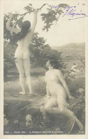 / CPA NU / SALON 1904 nr 243 "H. Perrault, feuilles d'Automne"