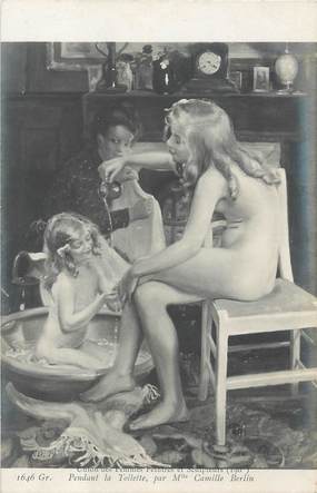 / CPA NU / UNION DES FEMMES PEINTRES ET SCULPTEURS NR 1646 Gr "Pandant la toilette par Melle Camille Berlin"