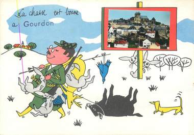 / CPSM FRANCE 46 "Gourdon" / CHASSE