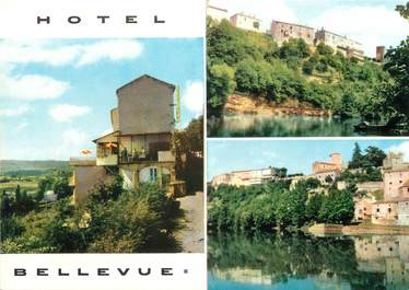 / CPSM FRANCE 46 "Puy l'Evêque, hôtel restaurant Bellevue "