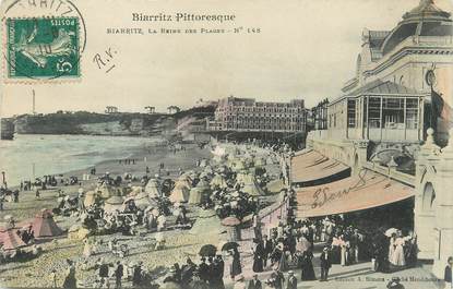 / CPA FRANCE 64 "Biarritz Pittoresque, Biarritz la reine des plages nr 148"