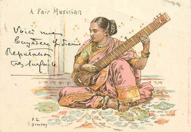 CPA INDE Bombay, musicienne