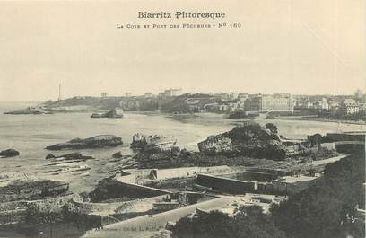 / CPA FRANCE 64 "Biarritz Pittoresque, la côte et port des pêcheurs nr 169"