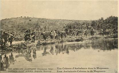 CPA CONGO BELGE "Colonne d'ambulance dans la Mugessera"