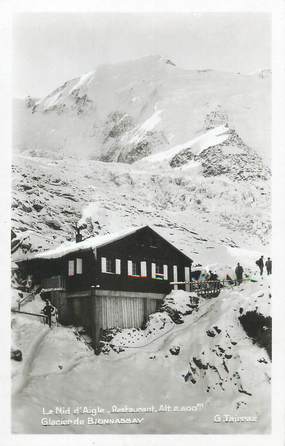 / CPSM FRANCE 74 "Le Nid d'Aigle, restaurant, glacier de Bionnassay"