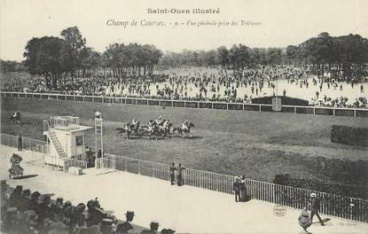 / CPA FRANCE 93 "Saint Ouen illustré, champ de courses, vue générale pris des Tribunes"