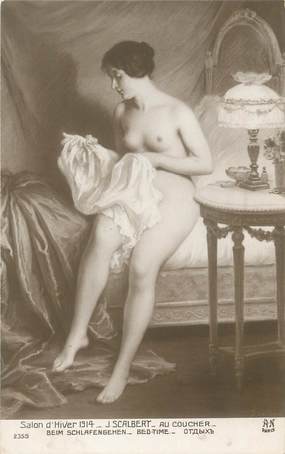 / CPA NU / SALON D'HIVER 1914 "J.Scalbert, au coucher"