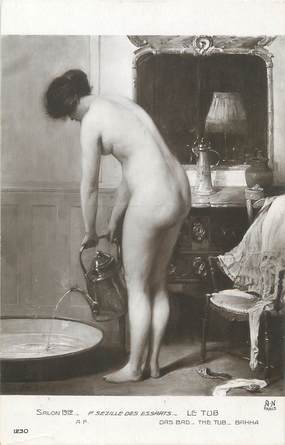 / CPA NU / SALON 1912 "P. Sezille des Essarts, le Tub"