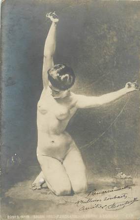 / CPA NU / SALON 1901 205e S-Nr 19 "P. Zacharie, la femme à l'oiseau"