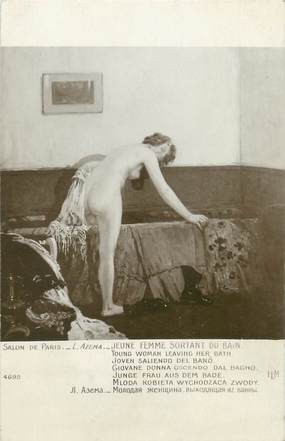 / CPA NU / SALON DE PARIS NR 4692 "Jeune femme sortant du bain"