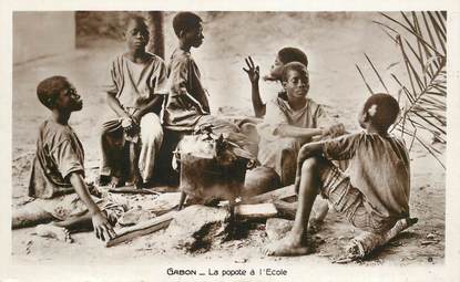 CPA GABON "La popote à l'école"