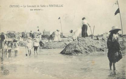 / CPA FRANCE 17 "Pontaillac, le concours de sable" / JEUX DE PLAGE
