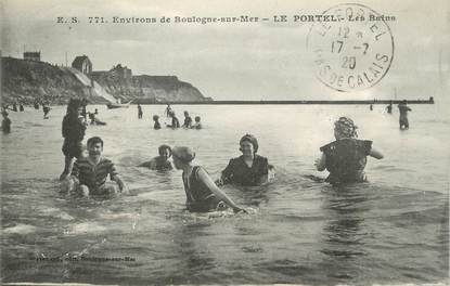 / CPA FRANCE 62 "Le Portel, les bains" / BAIGNEUSES