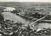 / CPSM FRANCE 47 "Castelmoron sur Lot, vue aérienne du pont et du barrage du lot"