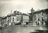 48 Lozere / CPSM FRANCE 48 "Châteauneuf de Randon, la place et statue Duguesclin"