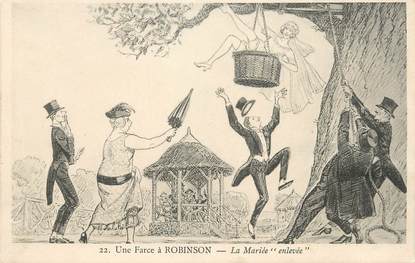 / CPA FRANCE 92 "Une farce à Robinson, la mariée enlevée"