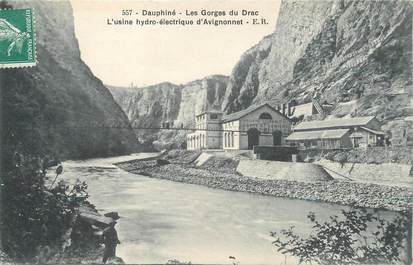 / CPA FRANCE 38 "Les gorges du Drac, l'usine hydro électrique d'Avignonnet"