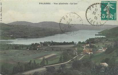 / CPA FRANCE 38 "Paladru, vue générale, le lac"