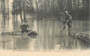 94 Val De Marne / CPA FRANCE 94 "Créteil, la Banlieue Parisienne inondée" / INONDATIONS 1910