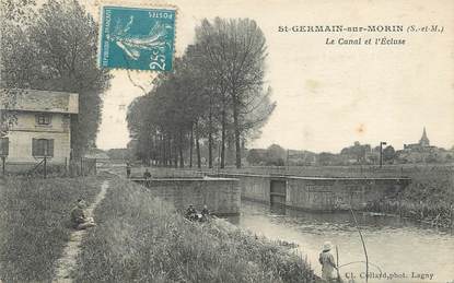 / CPA FRANCE 77 "Saint Germain sur Morin, le canal et l'Ecluse"