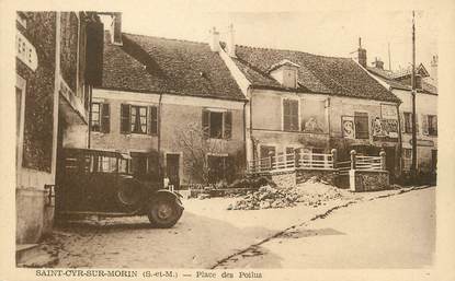 / CPA FRANCE 77 "Saint Cyr sur Morin, place des poilus"