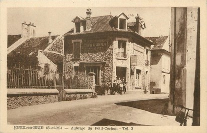 / CPA FRANCE 77 "Reuil en Brie, auberge du petit cochon"