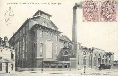 / CPA FRANCE 91 "Corbeil, les grands moulins, place de la République"