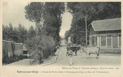 / CPA FRANCE 91 "Epinay sur Orge, route de Paris"