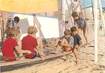 / CPSM FRANCE 50 "Coutainville, jeux d'enfants sur la plage"